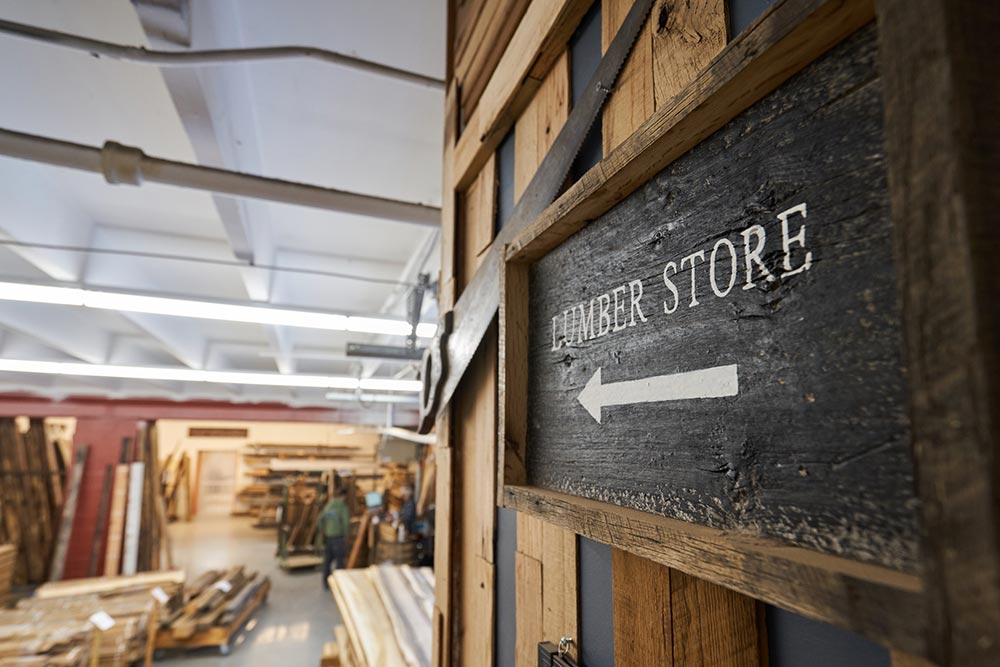 lumber store entrance sign